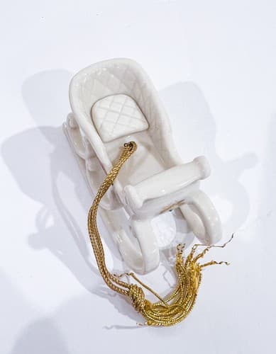 Lenox Sleigh Jeweled Keepsakes Collection Christmas Porcelain Ornament Vintage - Thumbnail 4
