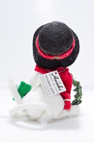 Vtg 2009 ANNALEE Mobilitee "Yuletide Mouse" Christmas Artisan Doll 6" - Thumbnail 4