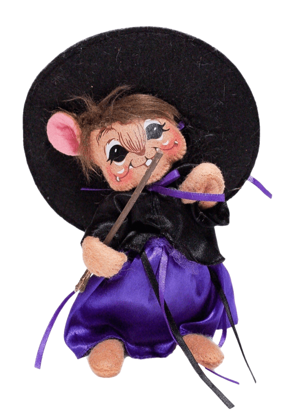 Annalee Mobilitee Purple Witch Mouse Halloween Artisan Doll 6" vintage 2010 - Image 1