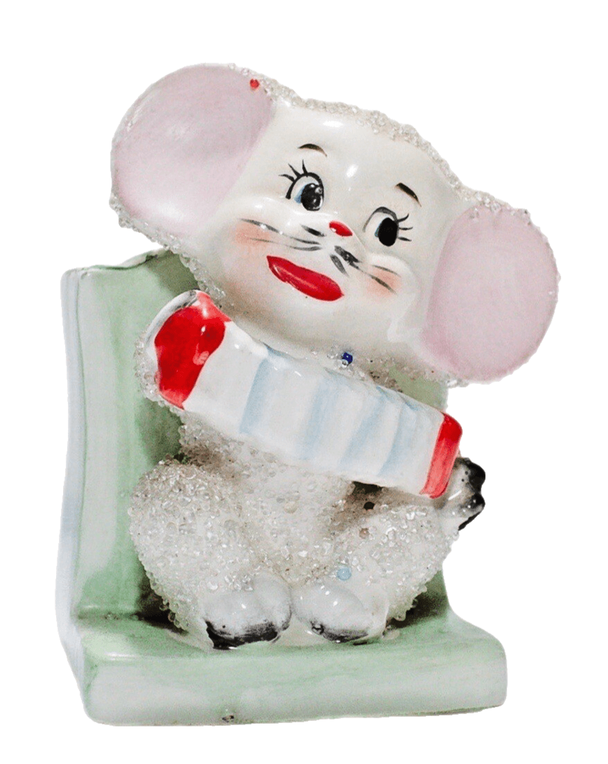 Grantcrest Japan Hand Painted Mouse Micro Glass Decorated Porcelain Planter - Image 1