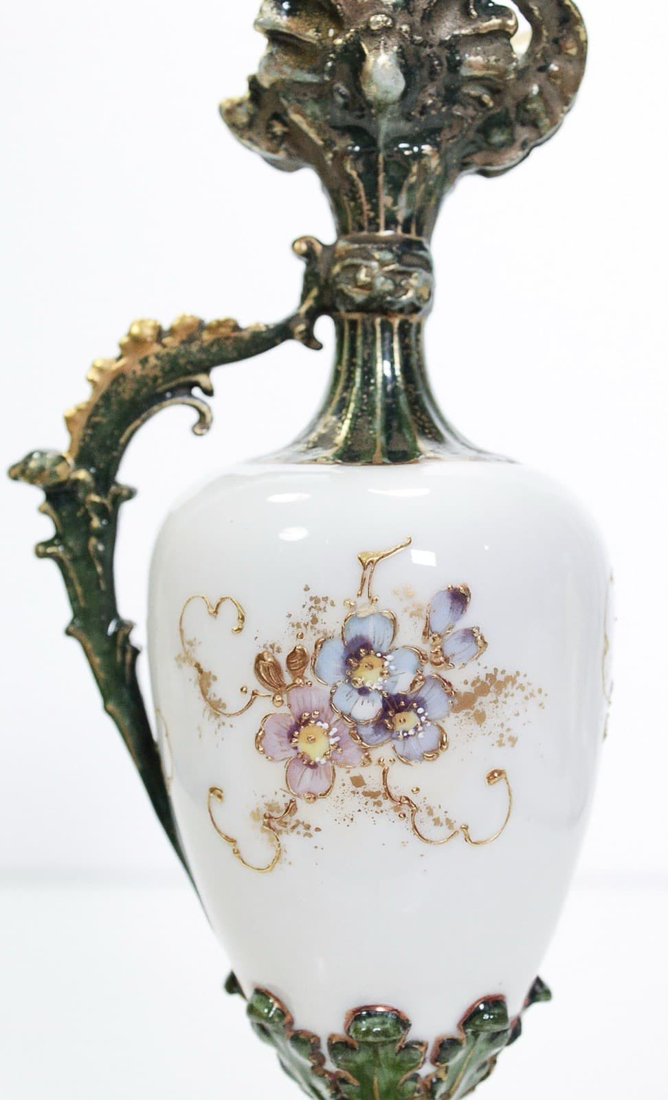 Antique Turn-Teplitz RSTK Amphora Austria Bohemian Porcelain Pitcher Vase - Thumbnail 6