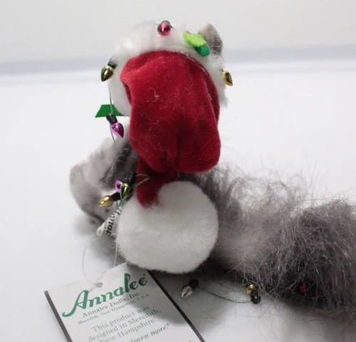 Vintage 2010 ANNALEE Mobilitee Christmas Lights Kitty Artisan Doll w/Tag - Thumbnail 4