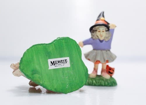 2 Vintage MIDWEST IMPORTS Pumpkin Patch & Witch Halloween Figurines - Thumbnail 5