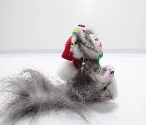 Vintage 2010 ANNALEE Mobilitee Christmas Lights Kitty Artisan Doll w/Tag - Thumbnail 3