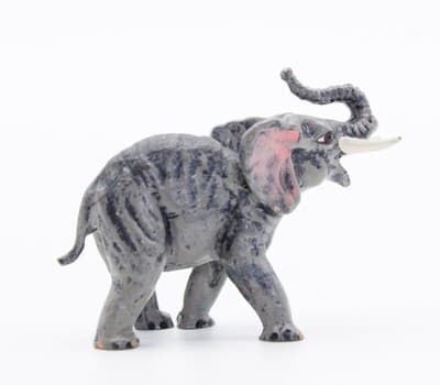 Antique FRITZ BERMANN Vienna Bronze Cold Painted Elephant Miniature Figurine - Thumbnail 2
