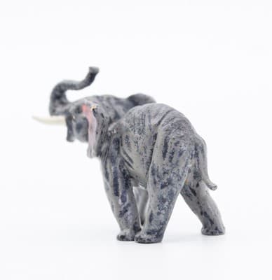 Antique FRITZ BERMANN Vienna Bronze Cold Painted Elephant Miniature Figurine - Thumbnail 5