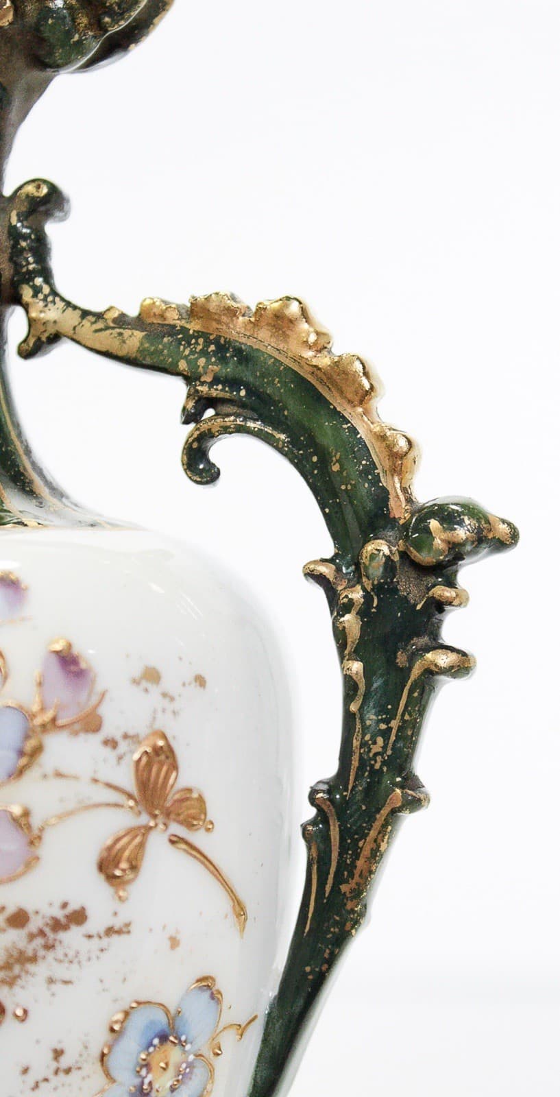 Antique Turn-Teplitz RSTK Amphora Austria Bohemian Porcelain Pitcher Vase - Thumbnail 3
