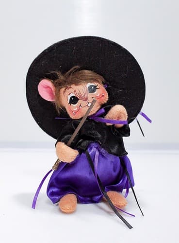 Annalee Mobilitee Purple Witch Mouse Halloween Artisan Doll 6" vintage 2010 - Thumbnail 7