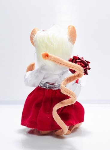 2013 ANNALEE Mobilitee SILVER SPARKLE GIRL MOUSE Artisan Doll Figure 8" w/ Tag - Thumbnail 4