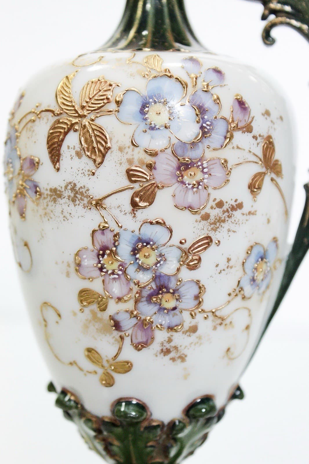 Antique Turn-Teplitz RSTK Amphora Austria Bohemian Porcelain Pitcher Vase - Thumbnail 2