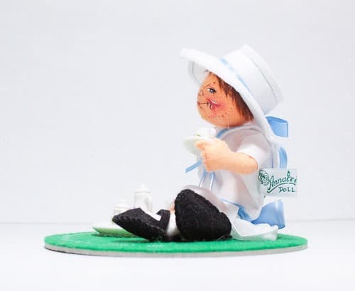 Annalee Mobilitee 1997-98 Logo Kid Felt Boy Doll w/ TAG Tea Party - Thumbnail 5
