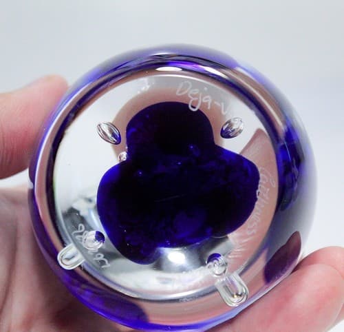 Caithness Scotland Art Glass Deja-Vu Paperweight in Box & Paperwork Vintage - Thumbnail 7