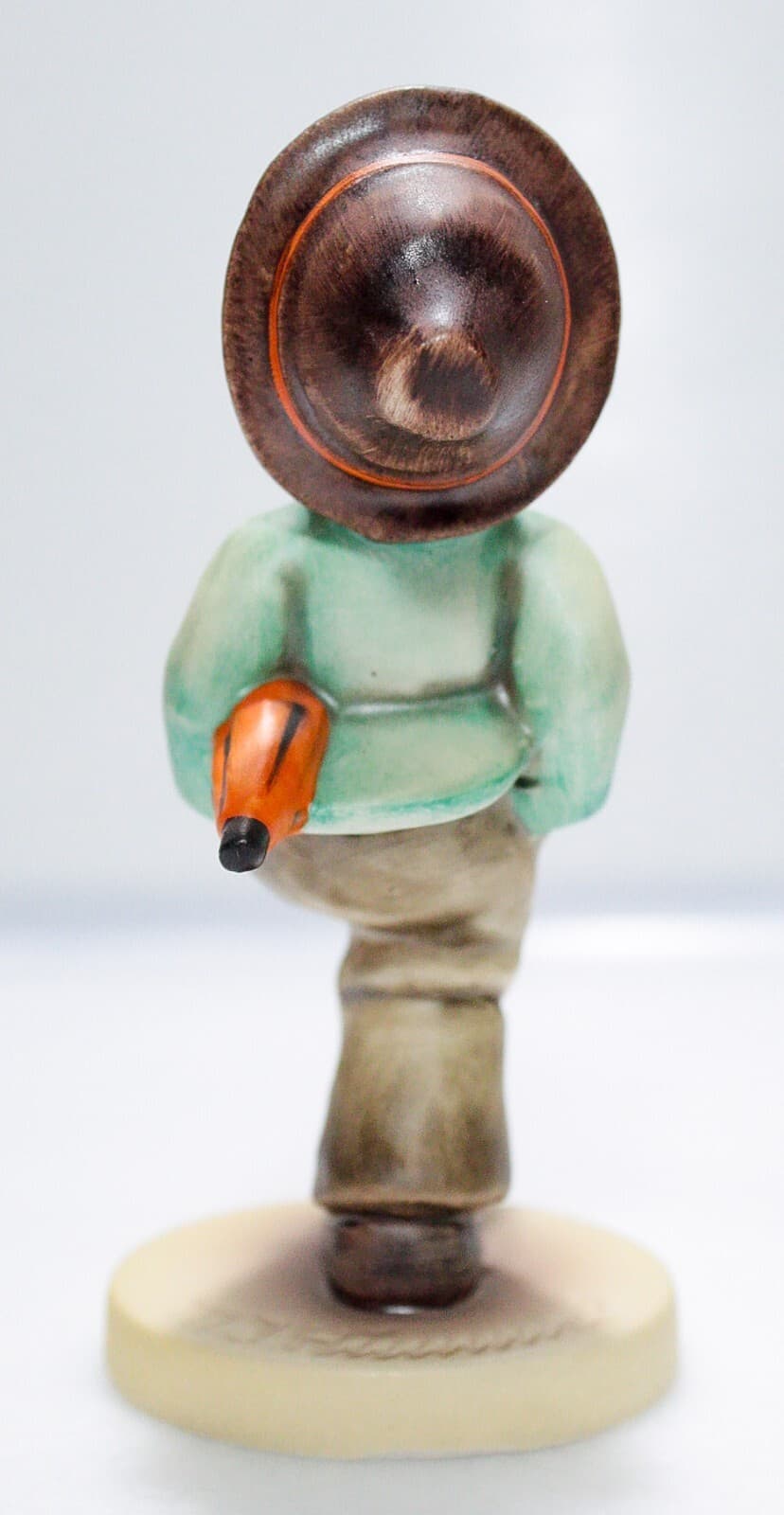 Goebel Hummel W. Germany "Happy Traveler" Hand Painted Porcelain Figurine TMK5 - Thumbnail 4