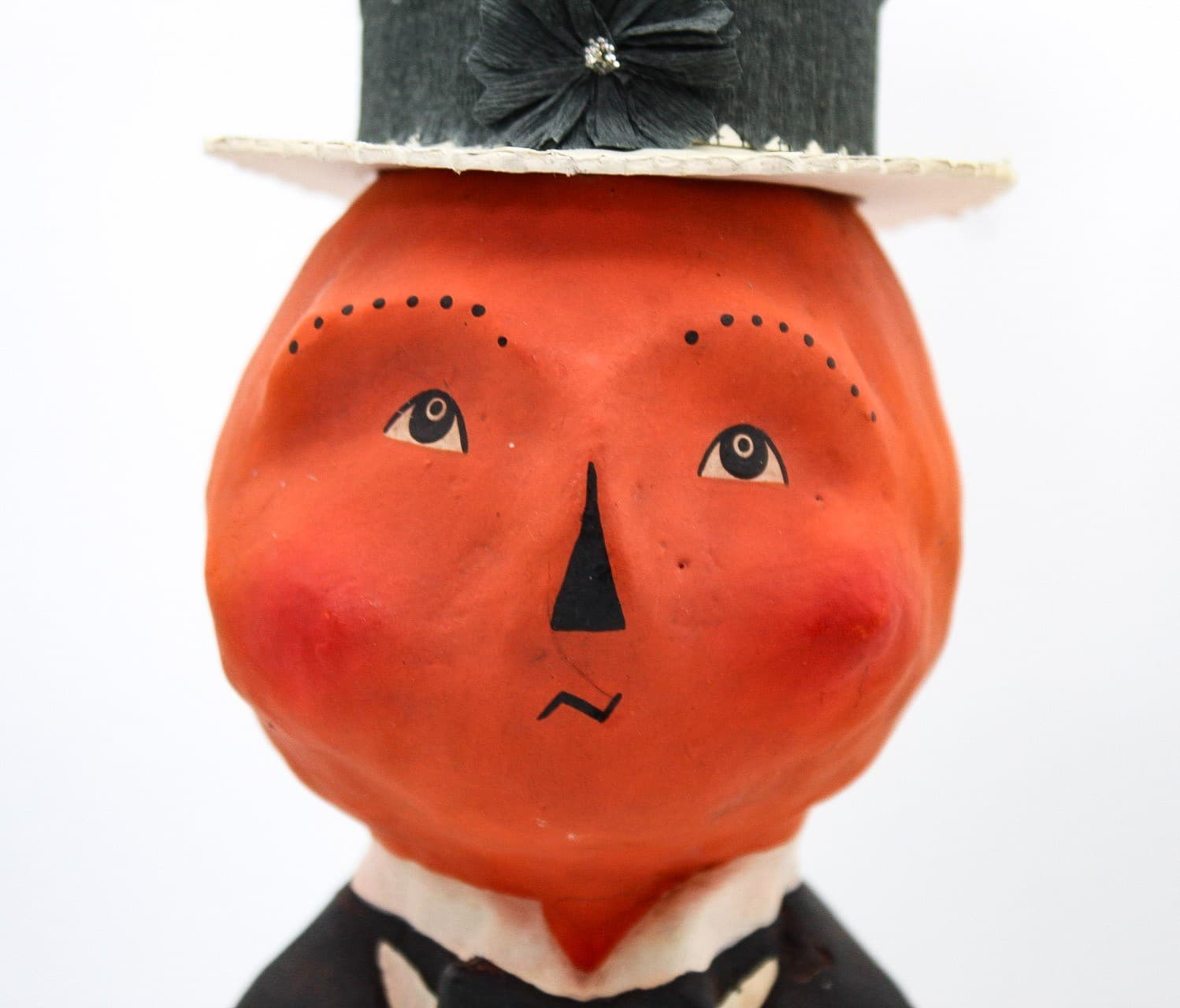 Dee Foust Bethany Lowe Boo Tuxedo Pumpkin Man Halloween Folk Art Figure 18" - Thumbnail 2