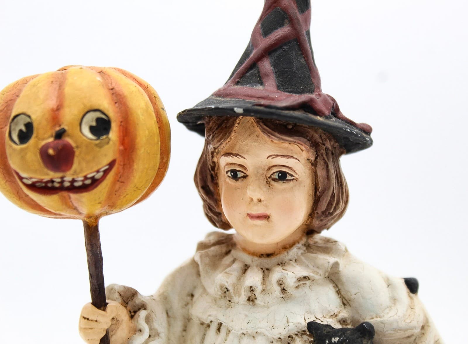 Bethany Lowe Designs Clare With With Black Kitten Halloween Folk Art Figure 7" - Thumbnail 3
