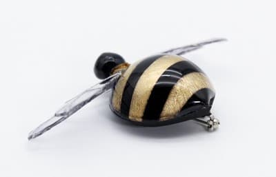 Vintage Designer CILEA PARIS France Artisan Bumblebee Statement Pin Brooch - Thumbnail 4