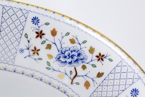 Royal Crown Derby Mandarin Blue Pattern England Bone China Oval Vegetable Bowl - Thumbnail 3