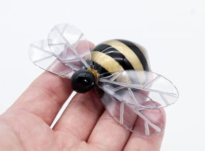 Vintage Designer CILEA PARIS France Artisan Bumblebee Statement Pin Brooch - Thumbnail 3