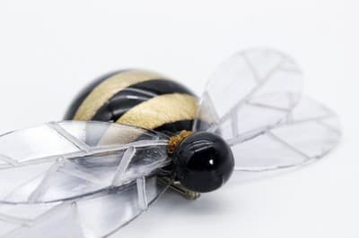 Vintage Designer CILEA PARIS France Artisan Bumblebee Statement Pin Brooch - Thumbnail 6