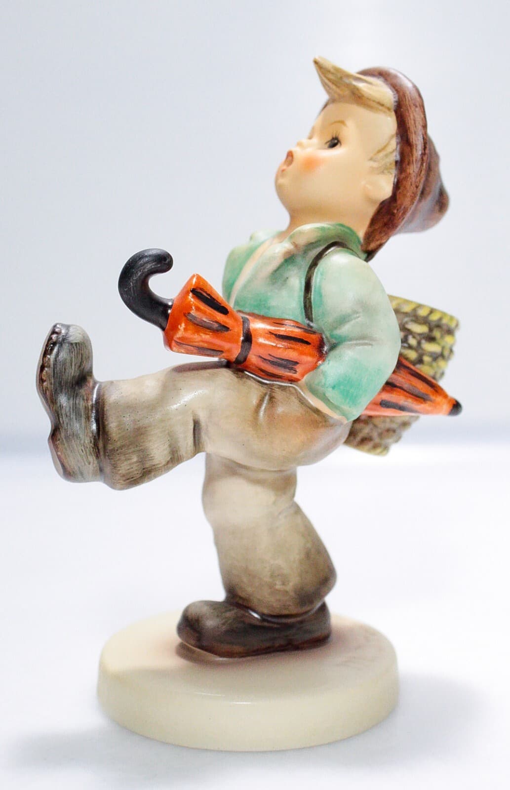 Goebel Hummel West Germany Happy Traveler Hand Painted Porcelain Figurine TMK6 - Thumbnail 6