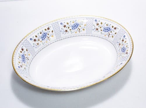 Royal Crown Derby Mandarin Blue Pattern England Bone China Oval Vegetable Bowl - Thumbnail 6