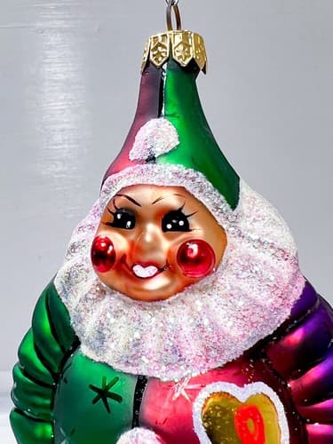 Christopher Radko A Caring Clown AIDS Awareness Blown Glass Ornament Vintage - Thumbnail 2