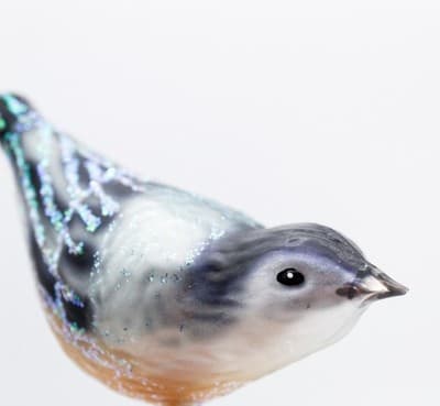 Old World Christmas OWC Glass Nuthatch Bird Clip-On Christmas Ornament In Box - Thumbnail 3