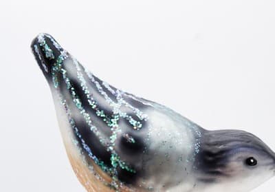 Old World Christmas OWC Glass Nuthatch Bird Clip-On Christmas Ornament In Box - Thumbnail 5