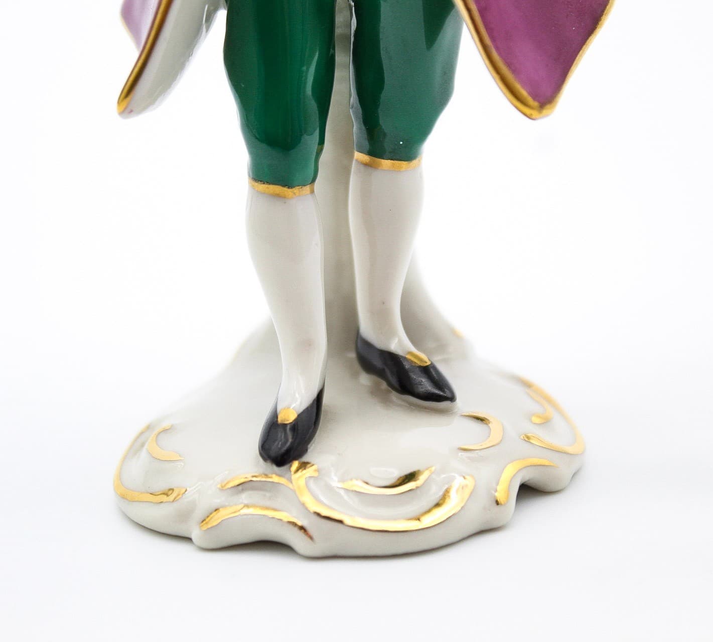 Frankenthal Germany Hand Painted Laced Vintage Younge Man Porcelain Figurine 5" - Thumbnail 3