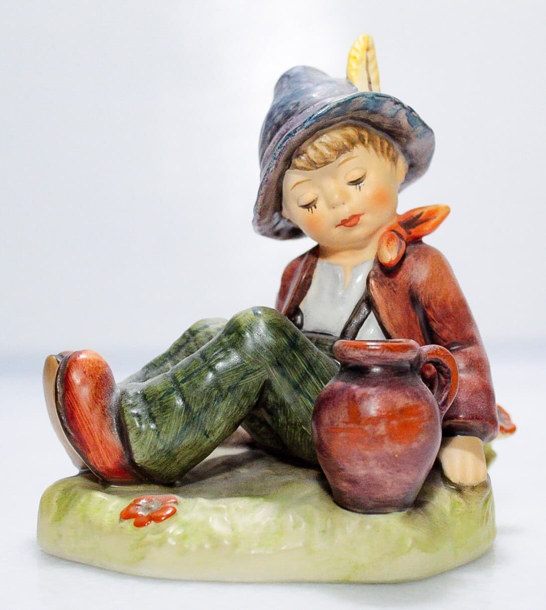 Goebel Hummel West Germany Coffee Break Hand Painted Porcelain Figurine TMK6 - Thumbnail 2