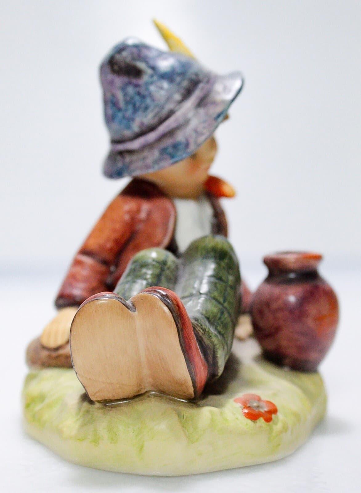 Goebel Hummel West Germany Coffee Break Hand Painted Porcelain Figurine TMK6 - Thumbnail 4