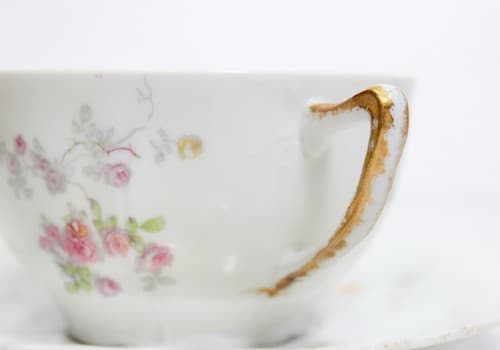 LIMOGES France C. Ahrenfeldt Floral Boullion Porcelain Cup & Saucer Antique - Thumbnail 3