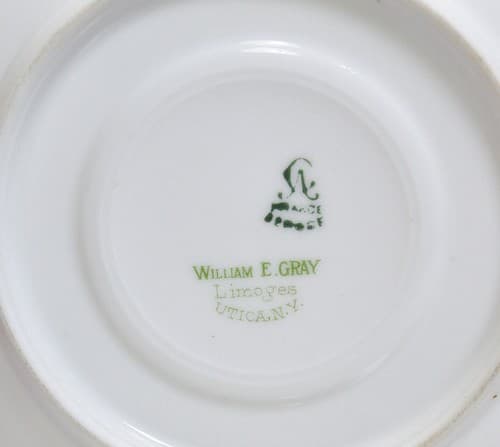 LIMOGES France C. Ahrenfeldt Floral Boullion Porcelain Cup & Saucer Antique - Thumbnail 7