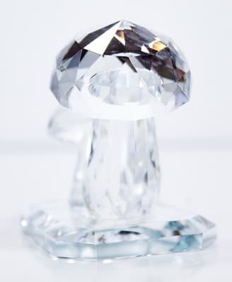 Clear Crystal Glass Collectible Two Mushrooms Figurine 3 1/4" Tall - Thumbnail 7