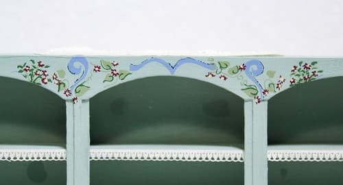 Vintage 1975 Dollhouse Miniature HOUSEWORKS LTD. Hand Painted Cottage Bookcase - Thumbnail 5