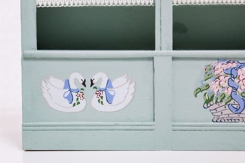 Vintage 1975 Dollhouse Miniature HOUSEWORKS LTD. Hand Painted Cottage Bookcase - Thumbnail 3
