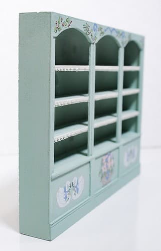 Vintage 1975 Dollhouse Miniature HOUSEWORKS LTD. Hand Painted Cottage Bookcase - Thumbnail 7