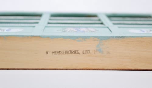 Vintage 1975 Dollhouse Miniature HOUSEWORKS LTD. Hand Painted Cottage Bookcase - Thumbnail 8