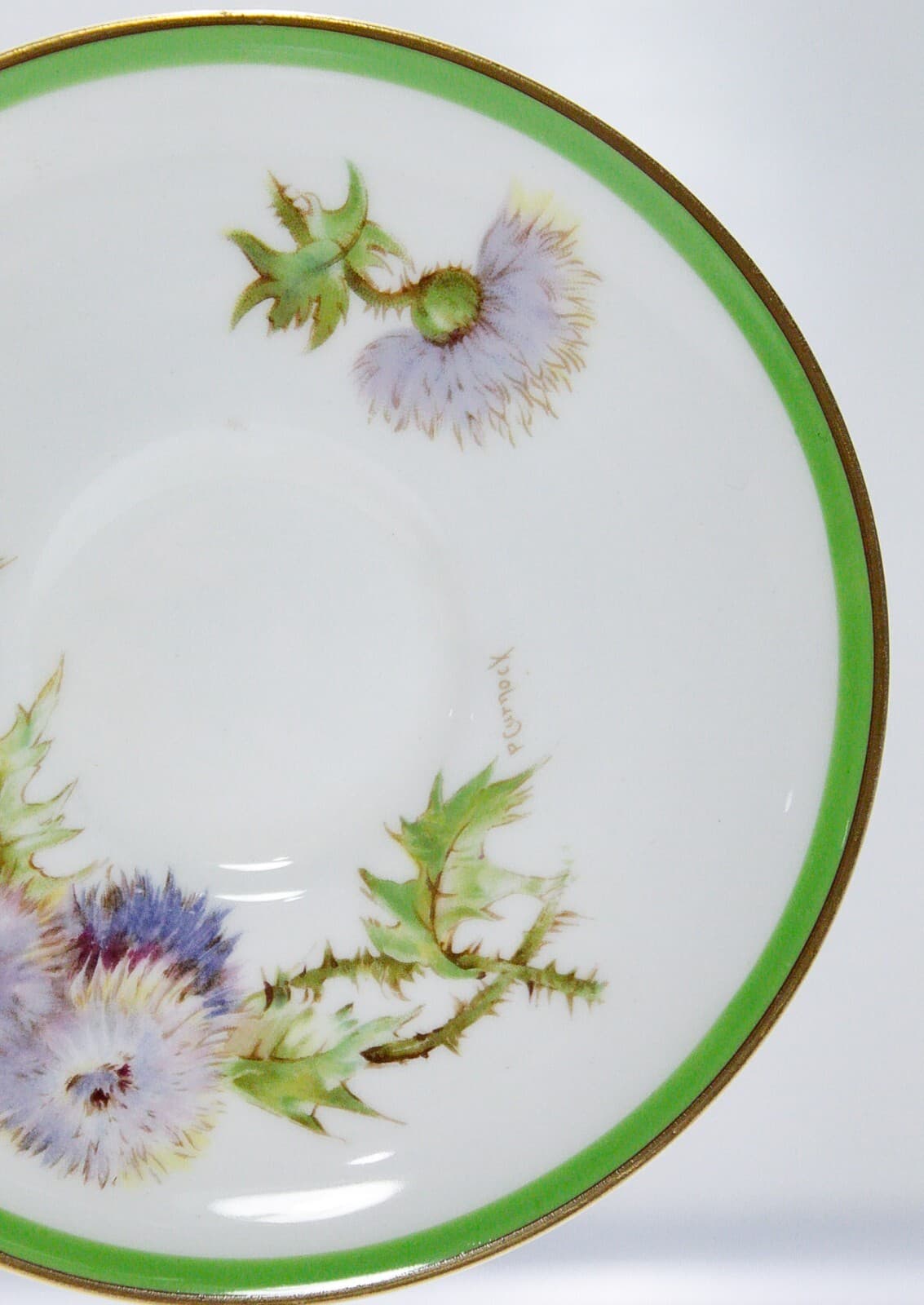 ROYAL DOULTON England Glamis Thistle Signed P. Curnock Porcelain Cup & Saucer - Thumbnail 8