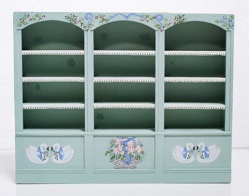 Vintage 1975 Dollhouse Miniature HOUSEWORKS LTD. Hand Painted Cottage Bookcase - Thumbnail 10