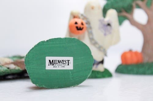3 Vintage MIDWEST IMPORTS Creepy Trees & Ghost Costume Halloween Figurines - Thumbnail 6