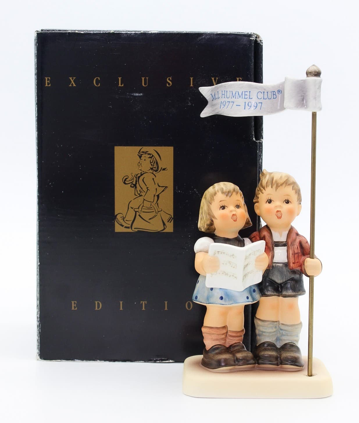 Hummel Goebel Celebrate With Song W. Germany Porcelain Figurine TMK7 In Box - Thumbnail 2