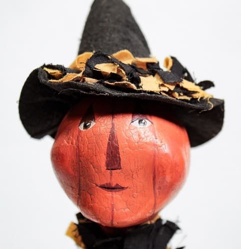 ESC Trading Company 2002 Halloween Pumpkin Paper Mache Doll by Sharon Andrews - Thumbnail 2