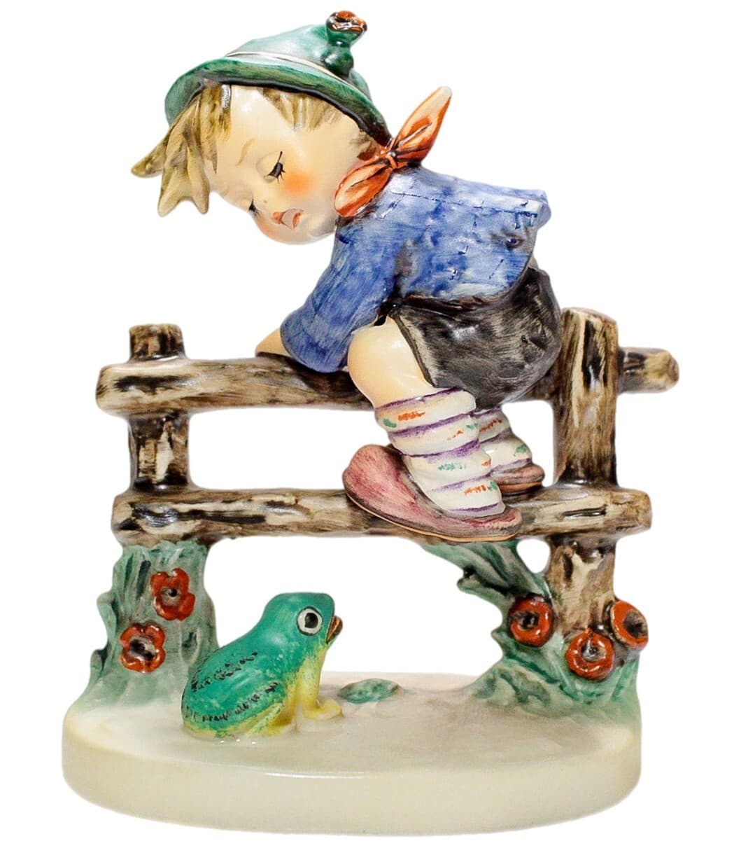 GOEBEL HUMMEL Germany "Retreat To Safety" Hand Painted Porcelain Figurine TMK6 - Image 1