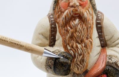 Vaillancourt 1991 Vintage Father Christmas Folk Art Santa Chalkware Figure #395 - Thumbnail 4