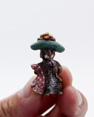 Antique FRITZ BERMANN Cold Painted Vienna Bronze Beatrix Potter Benjamin Bunny - Thumbnail 2