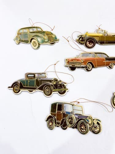 Set of 6 Vintage 1987 Henry Ford Museum Auto Cars USA Ornaments - Thumbnail 3