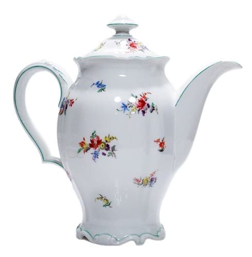 HUTSCHENREUTHER SELB Bavaria Germany Floral Motif Porcelain Coffee Pot - Image 1