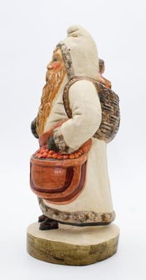 Vaillancourt 1991 Vintage Father Christmas Folk Art Santa Chalkware Figure #395 - Thumbnail 10