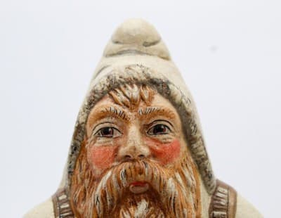 Vaillancourt 1991 Vintage Father Christmas Folk Art Santa Chalkware Figure #395 - Thumbnail 2